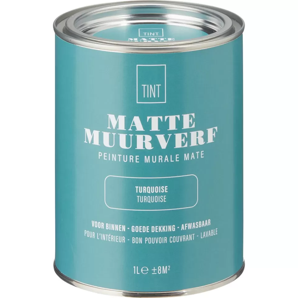 Kwantum Muurverf Mat Turquoise 1 L | Muurverf