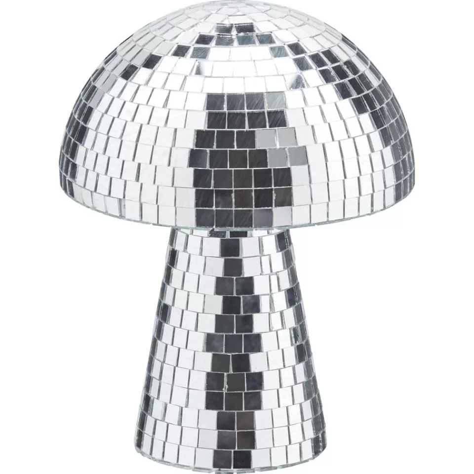 Kwantum Object Paddenstoel Disco Zilver - 15x15x18 Cm | Kerstdecoratie | Decoratie Beelden