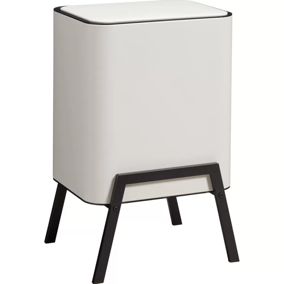 Kwantum Prullenbak Op Pootjes 2X 12,5 Liter Beige | Afvalbakken