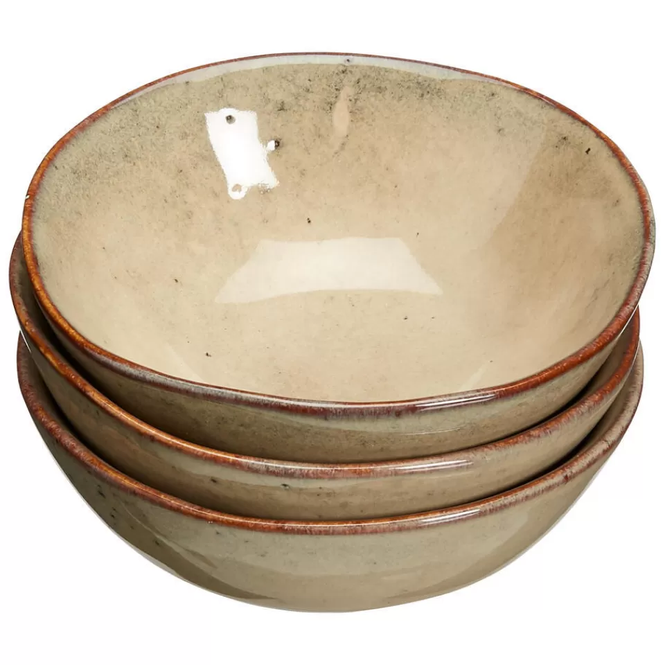 Kwantum Schaal Glaze Beige - D9 Cm S/3 | Schalen | Schalen